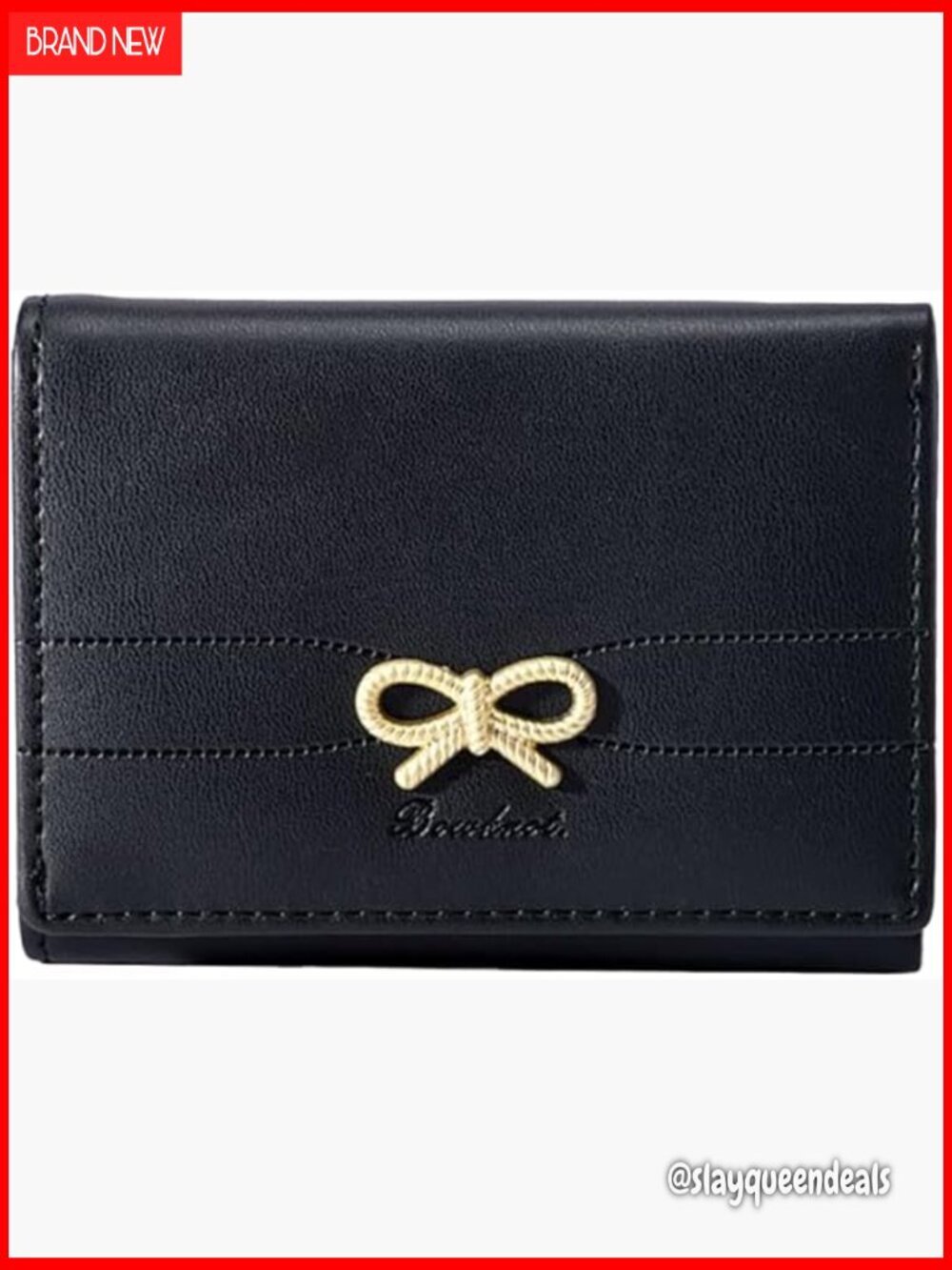 Tri-Fold RFID Blocking Mini Wallet with ID Window and Coin Pocket